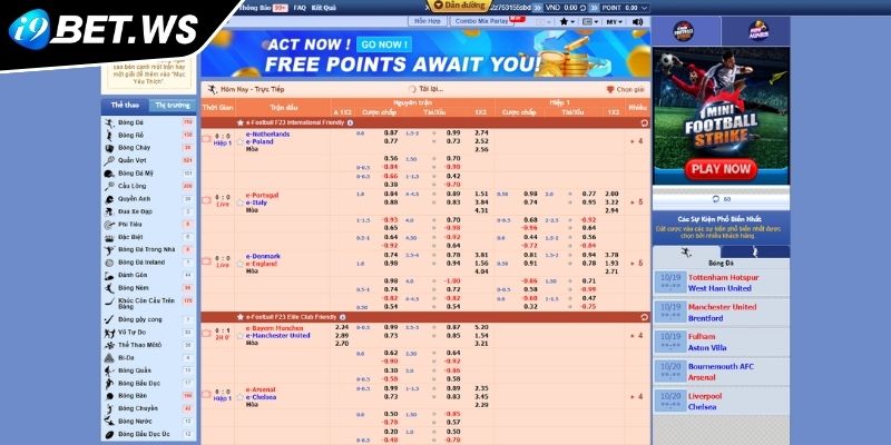 Thể Thao Cmd I9bet Thiên Đường Giải Trí Cho Tín Đồ Cá Cược 2 Thể thao CMD I9BET trải nghiệm trực tiếp